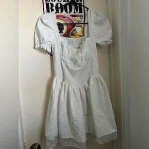 Cottage core inspired white dress